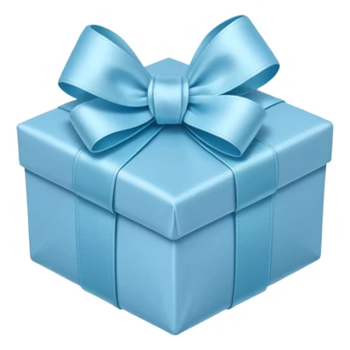 Pastel blue wrapped gift sticker