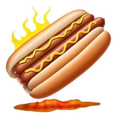 bbq hot dog on grill sticker