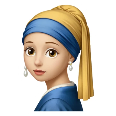 Girl with a Pearl Earring painting sticker