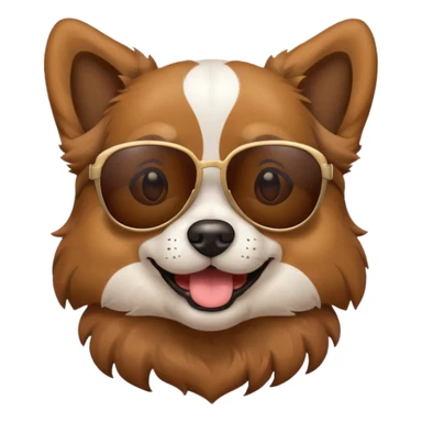 Dog wearing sunglasses sticker