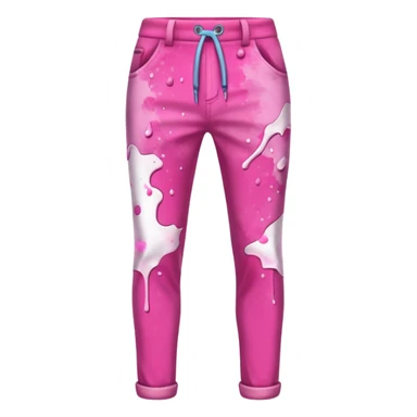 paint splashed pink pants sticker