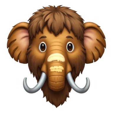 smiling mammoth head sticker