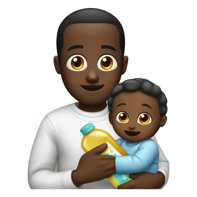 Diddy holding a baby oil bottle  sticker