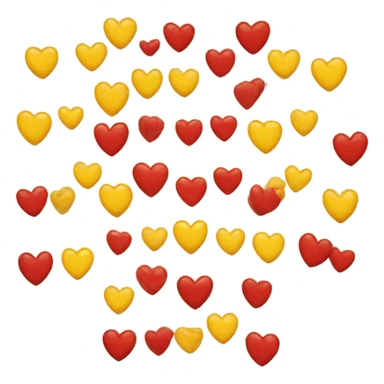 yellow red heart sticker