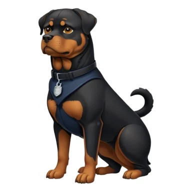 Police rottweiler full body  sticker