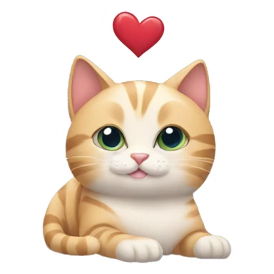 cat with heart sticker