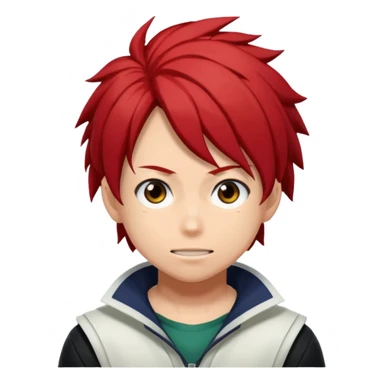 Oh My hero academy character with black and red hair  sticker