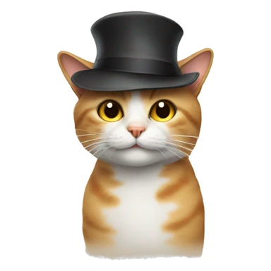 Cat whit a hat sticker