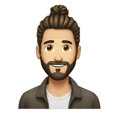 Guy with a man bun on the top and the sides is a fade he allso have a big nose he have brown hair and he is not so wite sticker