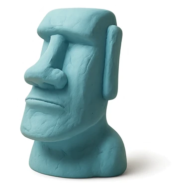 sigma moai in claymation style sticker