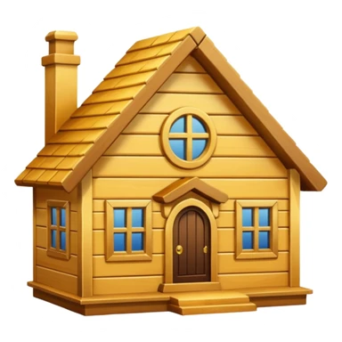 casa pequeña dorada sticker