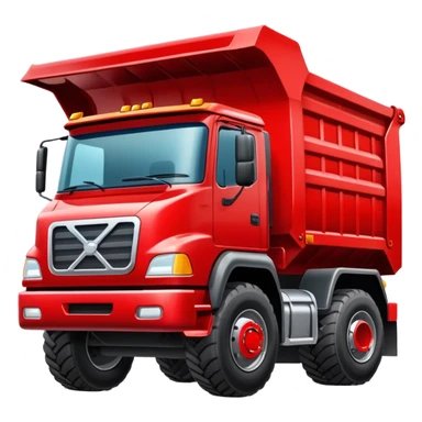 Big red tump truck sticker