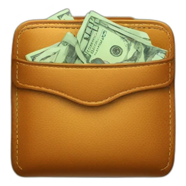 A wallet with money outside  sticker