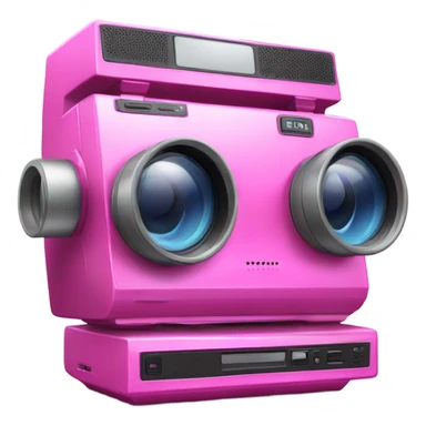 Pink video recorder  sticker