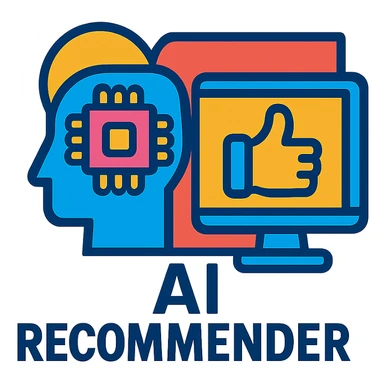AI recommender logo sticker