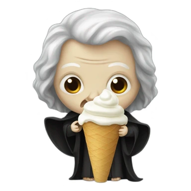 Palpatine eating an ice cream sticker