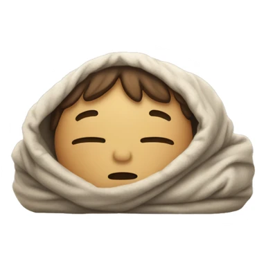 Human wrapped up in blanket like a burrito because they’re tired  sticker