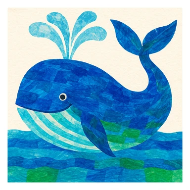 Eric carle whale sticker
