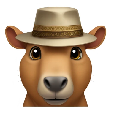 capibara con un cappello da arabo sticker