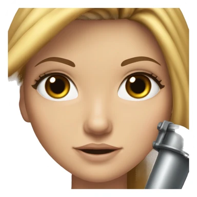 a white girl with brown hair and blonde highlights on the front of her hair with massive eyelashes wearing a crop top and skirt with vanses holding a giant bazooka  sticker