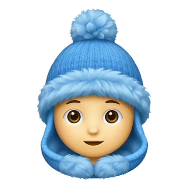blue fluffy hat(just hat) sticker