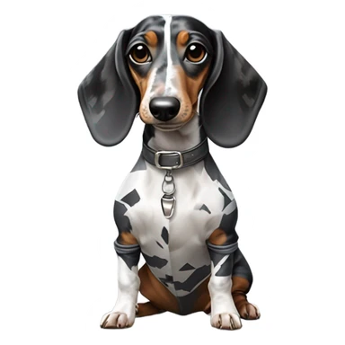 Arlequin dachshund sticker
