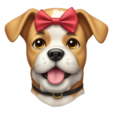 Dog York with a bow sticker