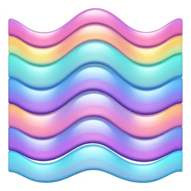 pastel ombré waves, iridescent gloss, high vibrance tone sticker