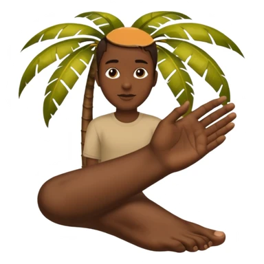 
palm in profile shows feet sticker