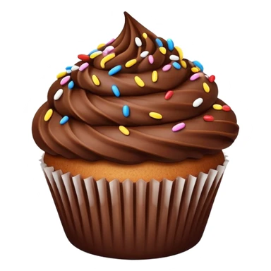 Brown cupcake sticker