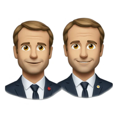 Macron qui fait un bisous sticker