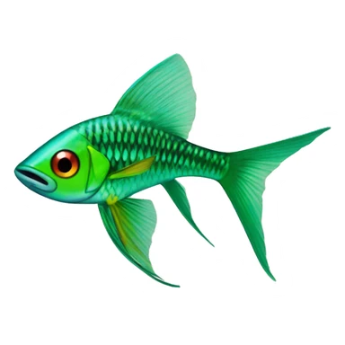 Green Swordtail fish (Eng.), Pez Espada sticker