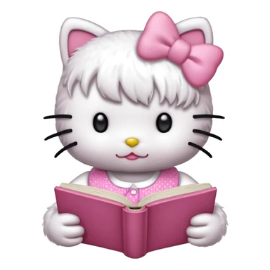 Hello kitty reading book sticker
