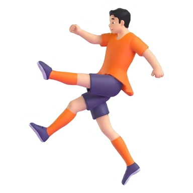 person kicking sticker