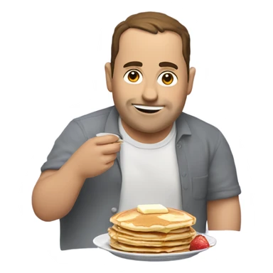 Paul Bunion eating pancakes  sticker