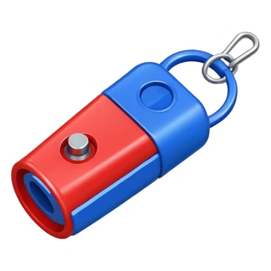 whistle in blue (#00A3E0) and red (#F9423A)  sticker