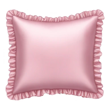 light pink silk pillow with ruffles sticker