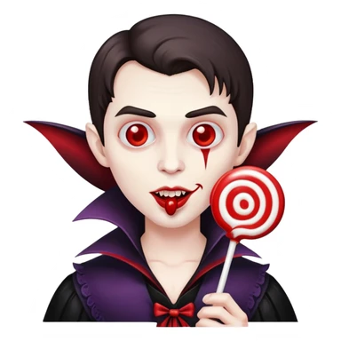 Vampire with lollipop sticker