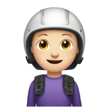 down syndrome kid with a helmet sticker