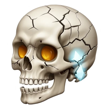 Mind blowing skull sticker