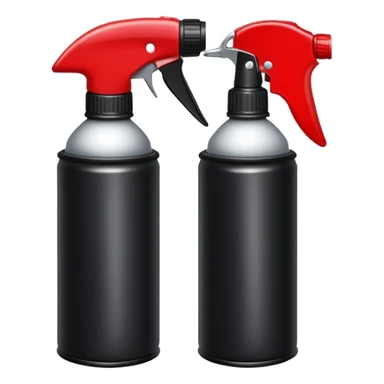 Black spray paint can for graffiti with red cap sticker