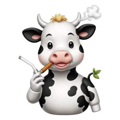 Chick-fil-A cow smoking bong sticker