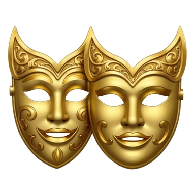 Tragedy and comedy mask sticker