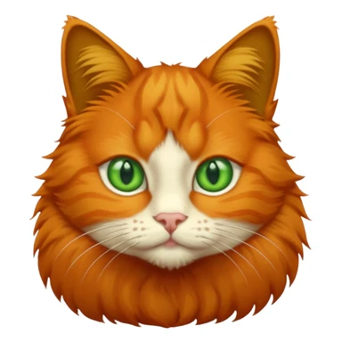 orange cat with green eyes sticker