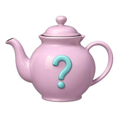 pastel colored question mark teapot emoji sticker