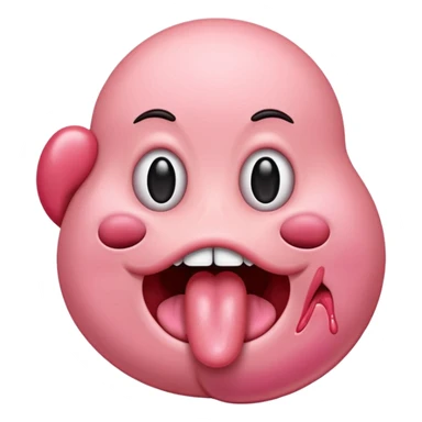 a tongue only (no head, no face, only a tongue) sticker