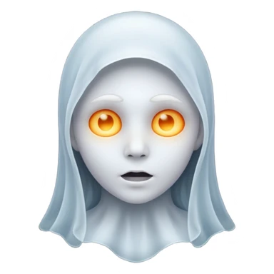 realistic ghost without a face sticker
