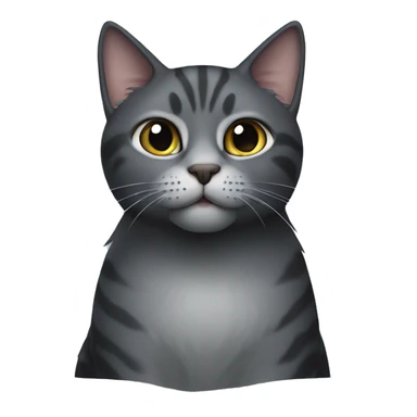 Black and gray cat 2 cats sticker