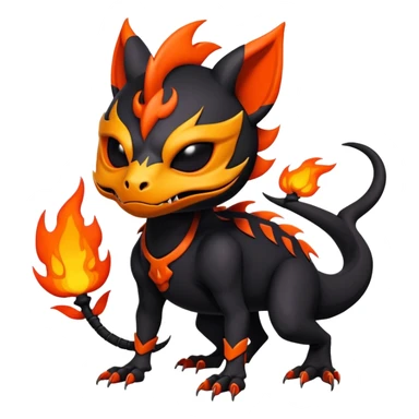 Salandit-Noibat-Litten-Hybrid with a skull-mask (Full body) sticker