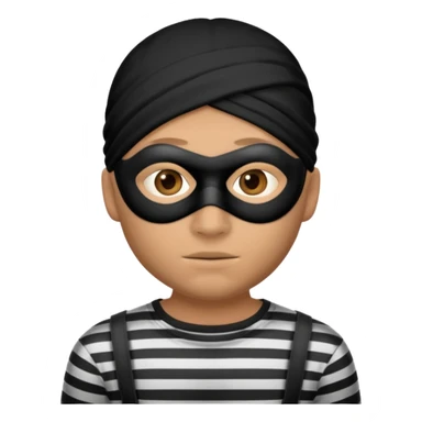 thief, with stripped shirt, facemask, thief mask. sticker